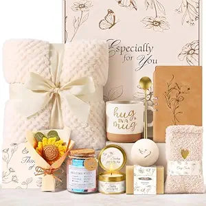 Get Well Soon Gifts for Women, Self Care Gift Basket with Bible Verse Jar, Thinking of You Encouragement Gifts Care Package for Women After Surgery Recovery Comfort Gift for Mom Friend