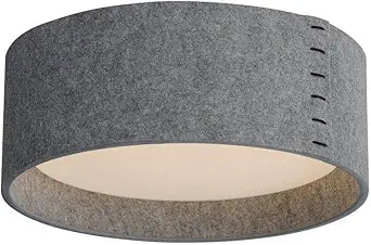 Maxim Lighting Prime 3-Light Flush Mount | Grey Finish | Felt Shade | Transitional Hallway Flush Mount Ceiling Light | 10220GY