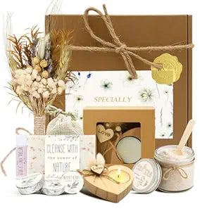Spa Gifts for Women, Natural Themed Self Care Kit