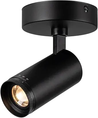 mirrea 5-Color Zoomable Indoor Spot Lights,LED Ceiling Spotlight Lighting Fixtures for Room and Hallway,Accent Light for Gallery,Black Directional Lamp for Home,2700-5000K,15-45,CRI90+,Pack of 1
