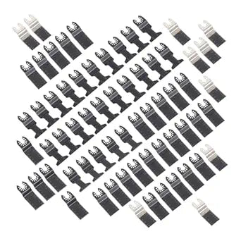 findmall 60-Piece Oscillating Tool Blades Kit  Multi-Material Cutting Set with Fine, Bimetal and General Use Blades (35mm, 45mm) Constructed from High-Carbon Steel