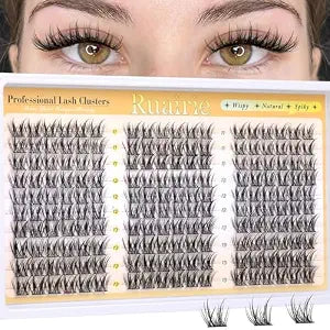 Manga Lash Clusters Wispy Eyelash Clusters Natural 180pcs Individual Lashes Spiky Lashes Clusters C Curly Cluster Eyelash Extensions 11-13mm DIY at Home Eyelashes Clusters by Ruairie