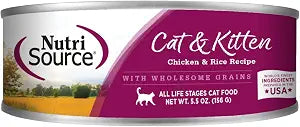 Nutri Source Cat & Kitten - Chicken & Rice - 12 X 5 Oz