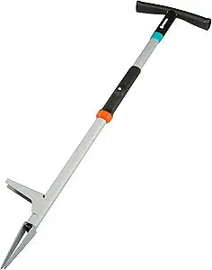 Gardena 03518 | Weed Puller Remover Tool, Heavy Duty Stand-Up Garden Hand Weeder, Easy Weed Removal, Built-in Ejector, Long Handle for Outdoor Use. Weeding Claw.