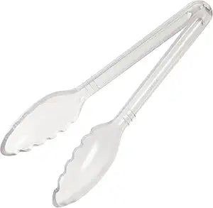 Winco 9" Clear Curved Serving Tongs