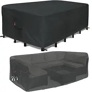 SheeChung Patio Furniture Covers Rectangular 84"L x 44"W x 28"H,Outdoor Furniture Cover Waterproof,Anti-UV,Patio Dining Table Chair Set Covers,Outdoor Couch Cover Waterproof