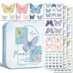 135CT Cute Pimple Patches for Face & Body, Large Butterfly Acne Patches