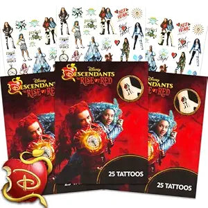 75 Pcs Disney Descendants Temporary Tattoos for Girls Bundle