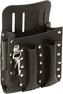 Klein Tools 5126 Leather Tool Pouch with Knife Snap, 5-Pocket