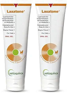 Vetoquinol Laxatone - Hairball Gel for Cats - Gentle Oral Lubricant for Everyday Use - Maple-Flavored Hairball Remedy - Easy-to-Use Pet Care Essentials - 4.25 oz (Pack of 2)