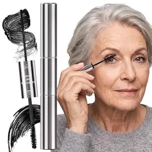 Tubing Mascara for Older Women 60 Plus, Double Ended Black Mascara