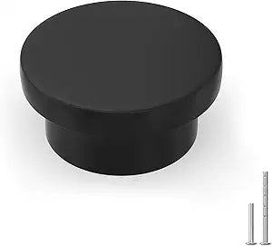 homdiy 20 Pack Black Kitchen Cabinet Knobs Round Dresser Drawer Knobs Matte Black Dresser Knobs for Cabinet Hardware
