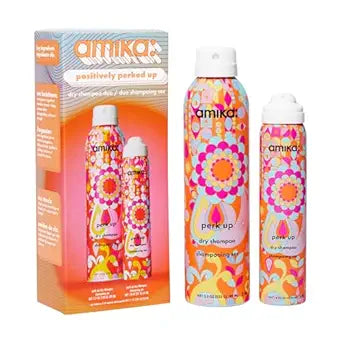 amika positively perked up dry shampoo duo | gift set for refreshing hair between wash days