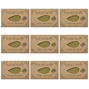 Olive Oil Soap Bar - Handmade 100% Pure Natural & Vegan - 5.3 oz Each Bar (9 Bars)
