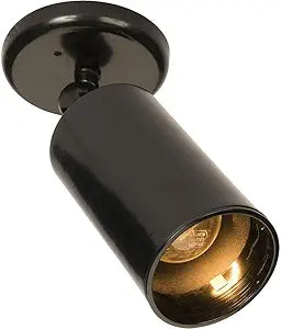 Maxim Lighting Spots 1-Light Flush Mount | Black Finish | Transitional Flush Mount | Ideal for Bedrooms, Hallways & Entryways | Dimmable | 92010BK