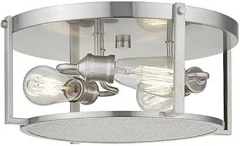 Z-Lite 723F15-BN 3 Light Flush Mount, Brushed Nickel