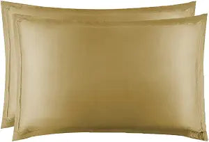 Copper Pillowcase, Anti-Aging Pillowcase Premium Copper-Infused Wake Up to Youthful Skin & Hair:Silk-Like Wrinkle & Frizz Fighter, Dermatologist-Recommended for Overnight Skin Repair (2, Gold)
