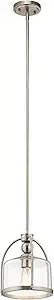 Kichler Lighting 42798NI One Light Mini Pendant, Brushed Nickel