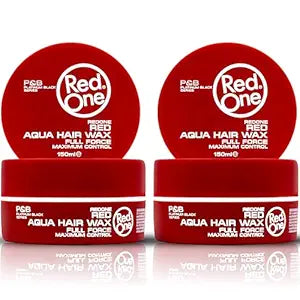 Redone Hair Wax Red 150ml Pack of 2 | Strong Hold & High Shine Hair Styling Wax for Men & Women | Strawberry Scent | Gel Wax for Hair, Beard & Moustache Control | Professional Long Lasting Finish