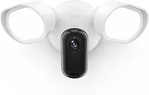 Arlo Wired Floodlight Camera | Home Security Camera with 2K Video and HDR | 2000 Lumens | Integrated Siren, Weather-Resistant, Color Night Vision, 160 Field of View, 2-Way Audio, White (2025)
