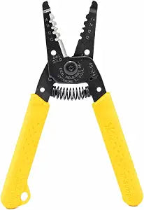 IDEAL Electrical 45-247 Premium T-14 NM T-Stripper - 12/14 AWG, Wire Stripper with Looping Holes, Plier Nose, Spring Loaded Automatic Opening