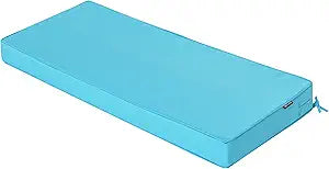 Outdoor Bench Cushions 48 x 18 Inch Thick Waterproof Porch Swing Cushions with Tie Patio Furniture Chair Cushion Bench Pad Color Fastness Backyard Seat Pads Teal