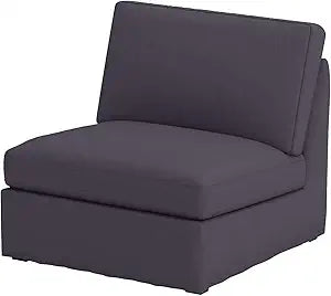 Cotton Kivik Chair 1 Seater Sofa Cover Replacement Compatible for IKEA Kivik Armchair Slipcover, Or One Seat Sofa Cover (Darker Gray)