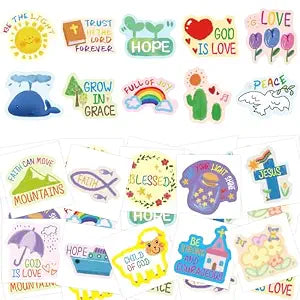 Fancy Land 140 Religious Tattoos for Kids Temporary Christian Tattoo Sheets