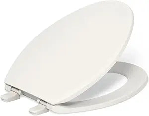 KOHLER K-4774-96 Brevia Elongated Toilet Seat with Quick-Release Hinges And Quick-Attach Hardware For Easy Clean, Biscuit