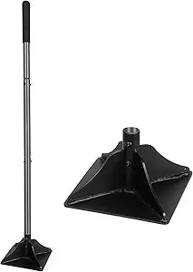 Walensee Steel Tamper 48 inch Steel Handle 10"x10" Garden Tamper with Rubber Grip for Laborsaving All-Steel Tamper Heavy Duty Ideal Tool for Leveling Ground Installing pavers and Repairing Blacktop