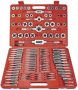 110 Piece Tap and Die SetSAE&METRICThreading Tool Set With Storage Case | Metric Tap and Die Set | Rethreading Kit | Tap Set | Tap and Die Kit