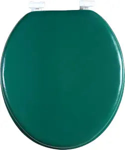 J&V Textiles Soft Round Toilet Seat With Easy Clean & Change Hinge, Padded (Hunter Green)*