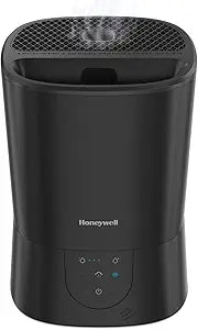 Honeywell Easy-to-Care Filter Free Warm Mist Humidifier, Medium Rooms, 1.5 Gallon Tank Γ Humidistat for Bedroom, Home or Office Black
