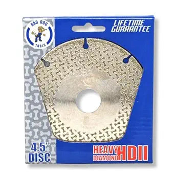 Bad Dog Tools 4.5 Endless Handi Disc Deux (HDII) Diamond Wheel for Grinding, Sanding, and Cutting. Use on Iron, Steel, Brass, Tile, Stone, Brick, & Plastic. Use with 4.5 Angle Grinders.