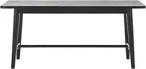SAFAVIEH Home Collection - Florent Rectangular Bench, Black Finish Seating (BCH1400A)