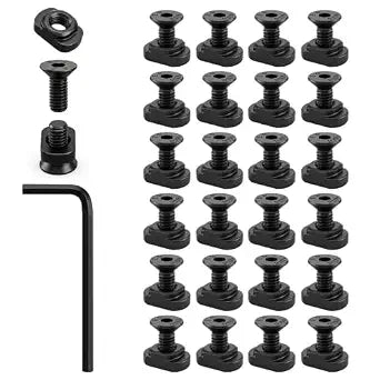 24 Set Mlok Screws and Nuts Replacement Sets M4 Zinc Alloy