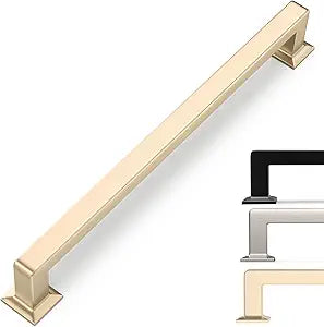 6 Pack 10 Inch Cabinet Pulls Brushed Brass Kitchen Cabinet Handles Zinc Alloy Drawer Pulls Solid Cabinet Hardware