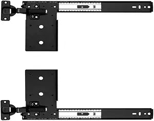 KV Pivot Door Slide Hardware Inset Application Self Closing 12 1/8" Slide (Kit) Black