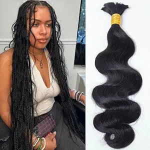 YWIGS Body Wave Human Braiding Hair for Boho Braids 50Grams NC 18inch