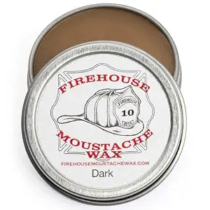 Firehouse Moustache Wax Beard & Mustache Shaping, All-Weather Hold, Dark