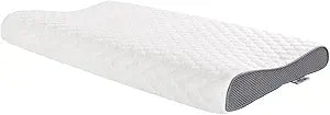 SUQ I OME Slim Sleeper-Thin Memory Foam Pillow,Thin & Low Profile, for Stomacher Sleeper,23.6x13.7x2.4/1.9inch,Firm