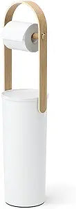 Umbra Bellwood Toilet Paper Stand Holder with Reserve Storage Compartment for 3 Rolls