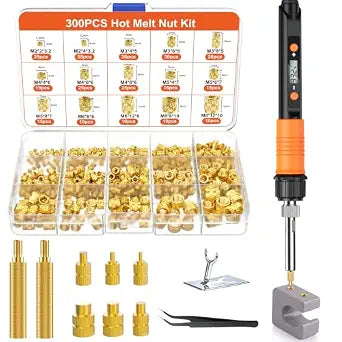 Preciva Heat Set Insert Tool, M2-M8 Threaded Inserts Kit for 3D Printing