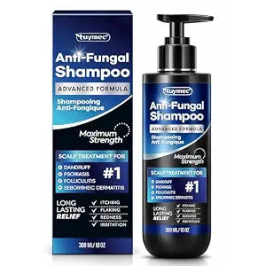Tuymec Psoriasis Shampoo, Seborrheic Dermatitis Folliculitis Shampoo, Anti-Fungal and Anti-Dandruff for Men and Women 300ML.
