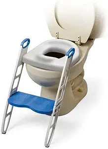 Mommy's Helper Contoured Cushie Step Up Potty Seat with Step Stool, Blue/Grey