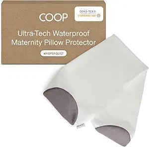 Coop Home Goods Ultra-Tech Waterproof Maternity Pillow Protector  Zippered Cover for U-Shaped Maternity Pillows, Oeko-Tex Certified, Breathable, Machine Washable