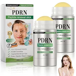 Baysea 2PCS PDRN Peptide Renewal Stick, Anti-Aging Targeted Spot Care 5-in-1 Advanced Formula Peptide Stick Featuring a Smooth Texture for Targeted Daily Skin-care
