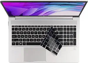Silicone Keyboard Cover Skin Compatible with 15.6 inch HP ProBook 450 G8 G9 G10, HP ProBook 455 G8 G9 G10, HP Probook 650 G8 G9, 15.6" ProBook Laptop Keyboard Protective Accessories (Black)
