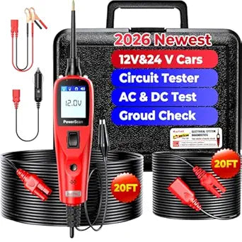 Autel PowerScan Circuit Tester 2026, Power Circuit Probe Tool12V-24V Electrical Short Open Breaker Circuit Finder, AC/DC Voltage Resistance Duty Cycle Activating Component, w/ 20ft Extension Cable