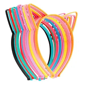 COCIDE 12Pcs Cat Ears Headbands Plastic Taylor Party Decorations Headbands for Women Party Favors Birthday Supplies for Women Hair Accessories Hair Hoops Costume
